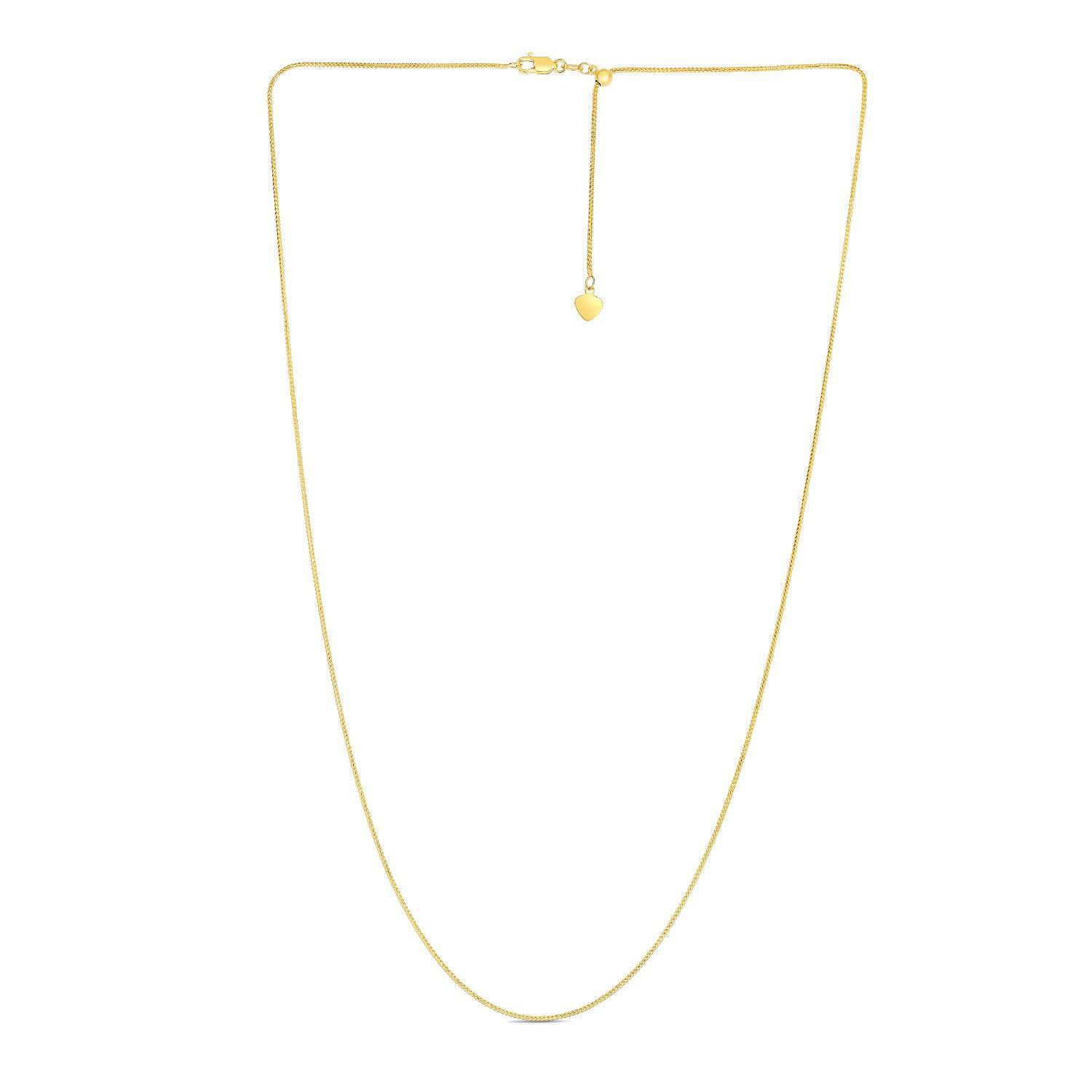 14k Yellow Gold Adjustable Franco Chain (1.00 mm)