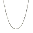 Sterling Silver Rhodium Plated Round Box Chain (1.80 mm)