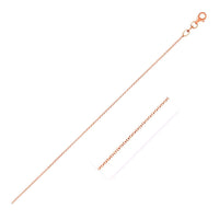 Double Extendable Cable Chain in 14k Rose Gold (1.00 mm)