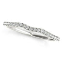 14k White Gold Wave Theme Diamond Wedding Band (1/8 cttw) - Forever in Harmony