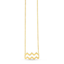 14K Yellow Gold Aquarius Necklace