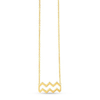 14K Yellow Gold Aquarius Necklace