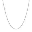 14k White Gold Round Cable Link Chain (1.30 mm)