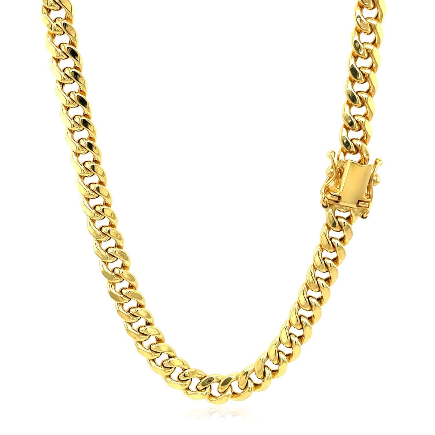 10k Yellow Gold Semi Solid Miami Cuban Chain (5.00 mm)