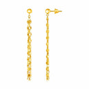 14k Yellow Gold Polished Drop Earrings