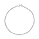 14k White Gold High Polish Bead Bar Bracelet (2.50 mm) | - Forever in Harmony