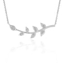 Diamond Vine Design Pendant in 14k White Gold - Forever in Harmony