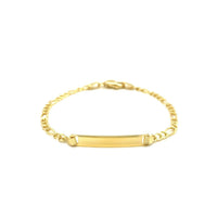 14k Yellow Gold Figaro Link Childrens ID Bracelet (3.30 mm) | - Forever in Harmony