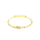 14k Yellow Gold Figaro Link Childrens ID Bracelet (3.30 mm) | - Forever in Harmony