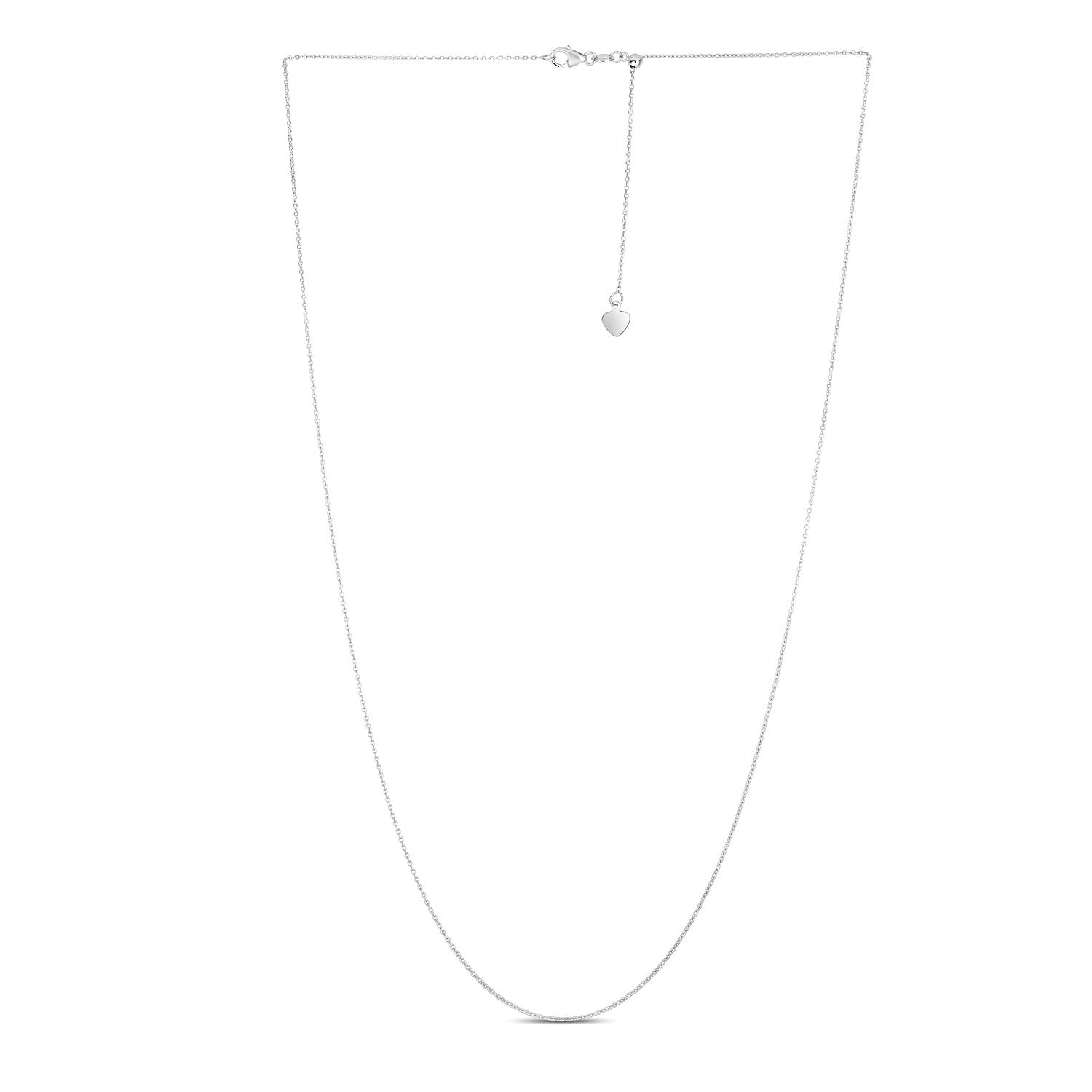 Adjustable Cable Chain in 14k White Gold (0.97 mm) | 22''