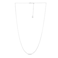 Adjustable Cable Chain in 14k White Gold (0.97 mm) | 22''