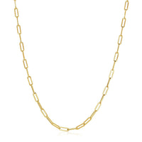 14K Yellow Gold Wide Paperclip Chain (3.20 mm)