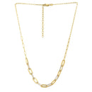 14K Two Tone Gold Pallina Paperclip Necklace