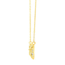 Checkered Butterfly Necklace in 14K Yellow Gold