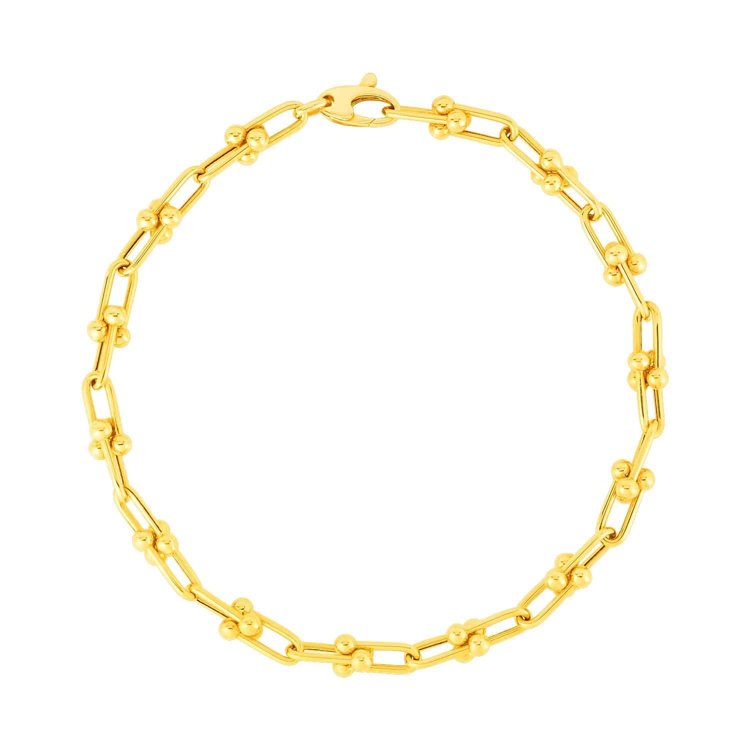 14k Yellow Gold 7 1/2 inch Jax Chain Bracelet (3.00 mm) |