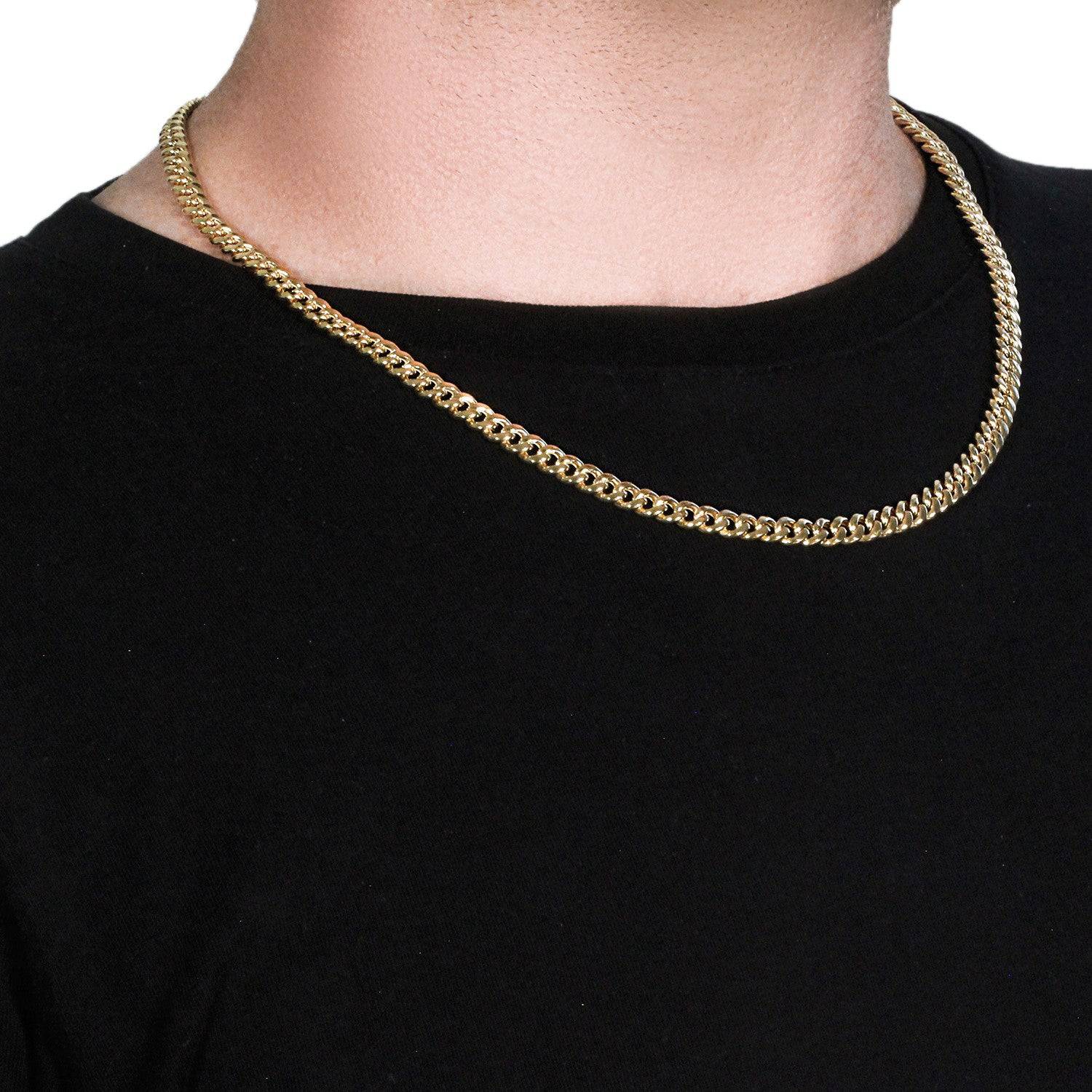 14k Yellow Gold Semi Solid Miami Cuban Chain (6.10 mm) | - Forever in Harmony