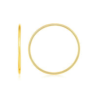 Endless Hoop Style Earrings in 14K Yellow Gold(1.2x30mm)