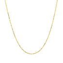 14k Yellow Gold Diamond Cut Bead Chain (0.90 mm)