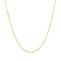 14k Yellow Gold Diamond Cut Bead Chain (0.90 mm)