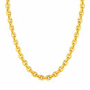 14k Yellow Gold Polished Oval Link Necklace