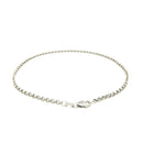 2.3mm 10k White Gold Rolo Anklet