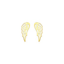 14k Yellow Gold Polished Wing Post Earrings