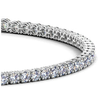 Lab Grown Round Diamond Tennis Bracelet in 14k White Gold (3 cctw F/G  VS2/SI1) - Forever in Harmony