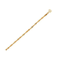 10k Yellow Gold Singapore Bracelet (2.20 mm) | - Forever in Harmony