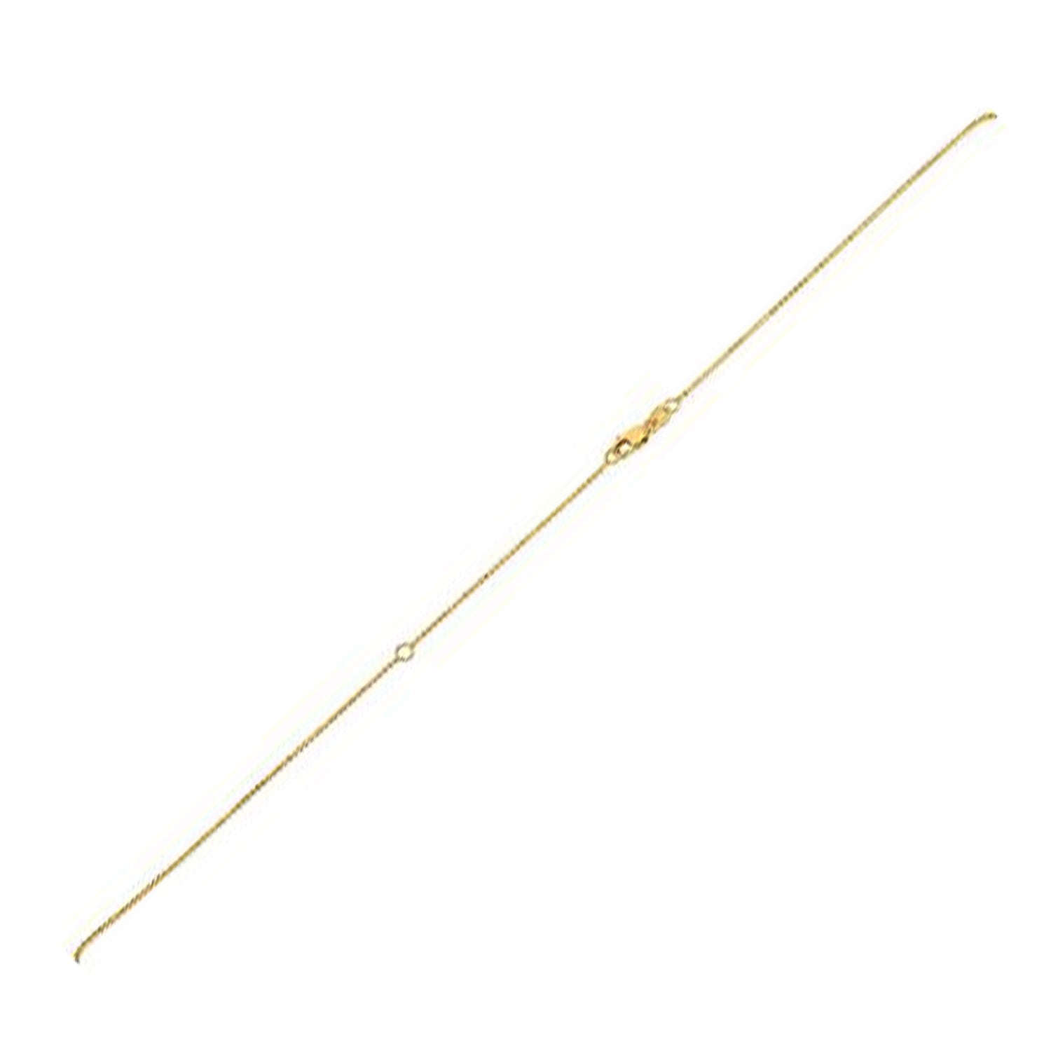 Extendable Bead Chain in 14k Yellow Gold (1.00 mm)