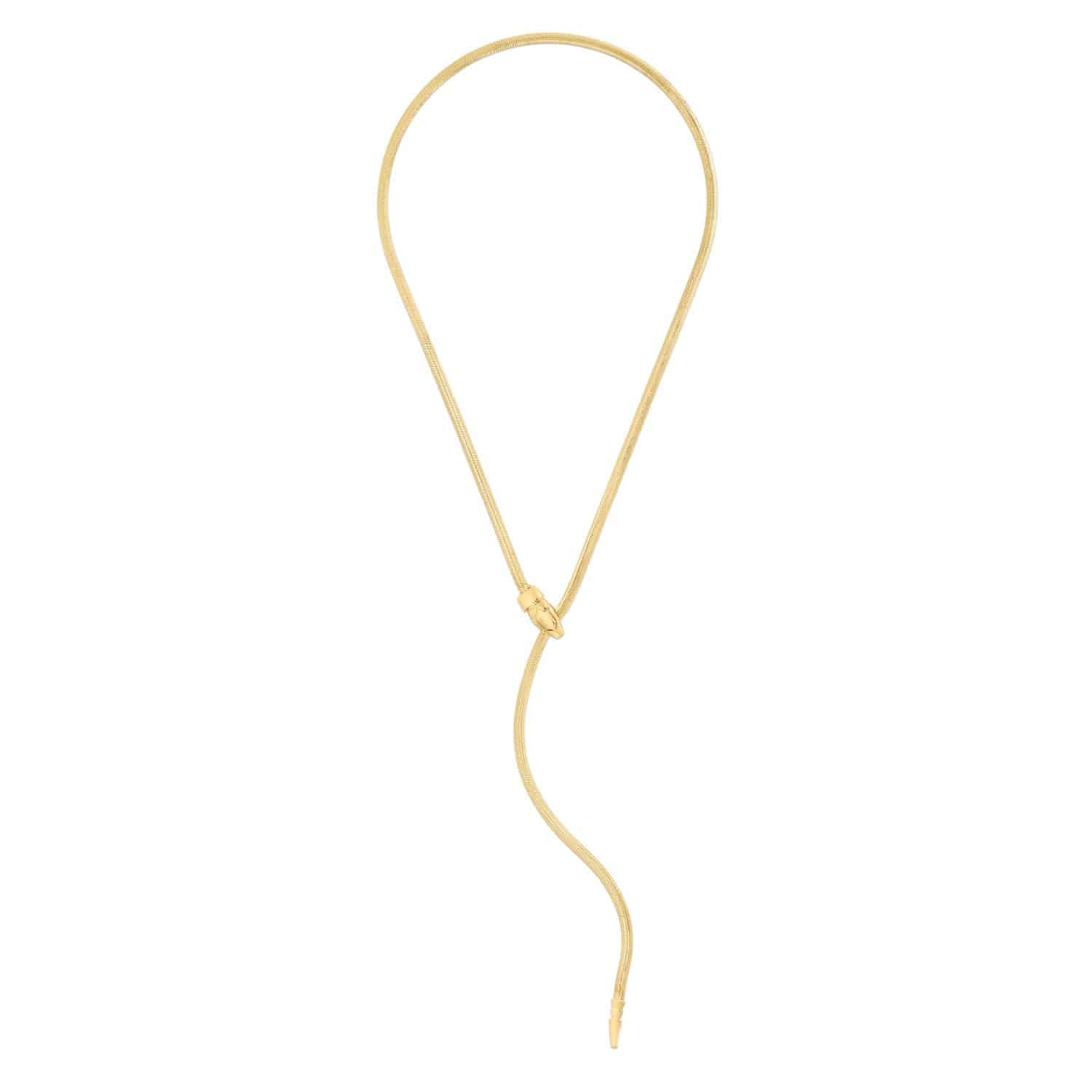 14k Yellow Gold Serpent Necklace |