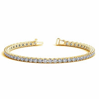 Lab Grown Round Diamond Tennis Bracelet in 14k Yellow Gold (6 cctw F/G  VS2/SI1) - Forever in Harmony