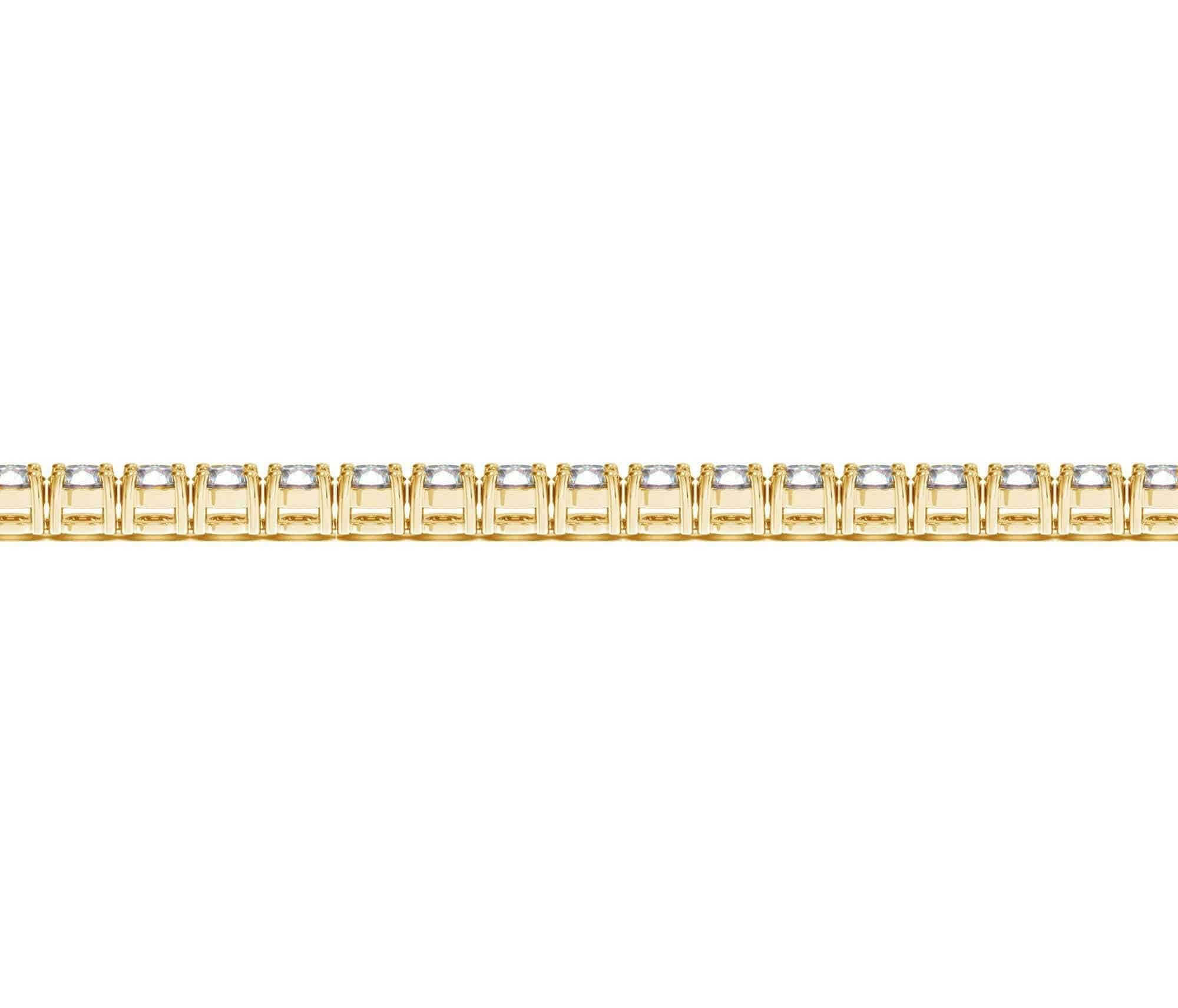 Lab Grown Round Diamond Tennis Bracelet in 14k Yellow Gold (6 cctw F/G  VS2/SI1) - Forever in Harmony