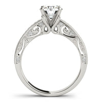 14k White Gold Antique Pronged Round Diamond Engagement Ring (1 1/8 cttw)