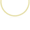 14k Yellow Gold Men's Necklace with Track Design Links | - Forever in Harmony