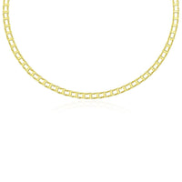 14k Yellow Gold Men's Necklace with Track Design Links | - Forever in Harmony