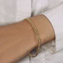 Double Rope Chain Bracelet in 10k Yellow Gold (2.10 mm) | - Forever in Harmony