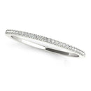 14k White Gold Slim Round Pave Set Wedding Band (1/10 cttw) - Forever in Harmony