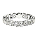 Round Cut Lab Grown Diamond Eternity Ring in 14k White Gold (3 cttw FG/VS2)