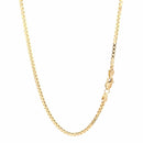 14k Yellow Gold Semi Solid Box Chain (2.10 mm) | - Forever in Harmony