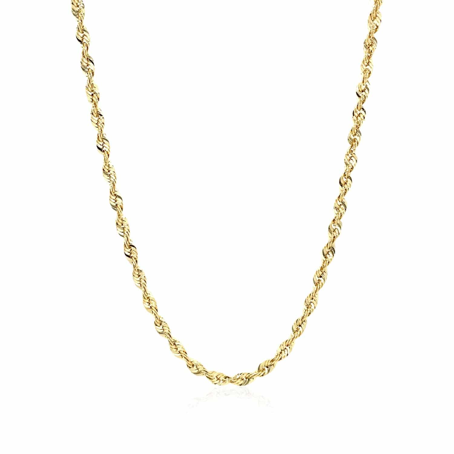 14k Yellow Gold Light Rope Chain (2.5 mm) |