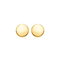 14k Yellow Gold Polished Round Post Earrings(5.5mm)