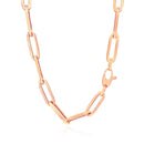 14K Rose Gold Wide Paperclip Chain (6.10 mm)