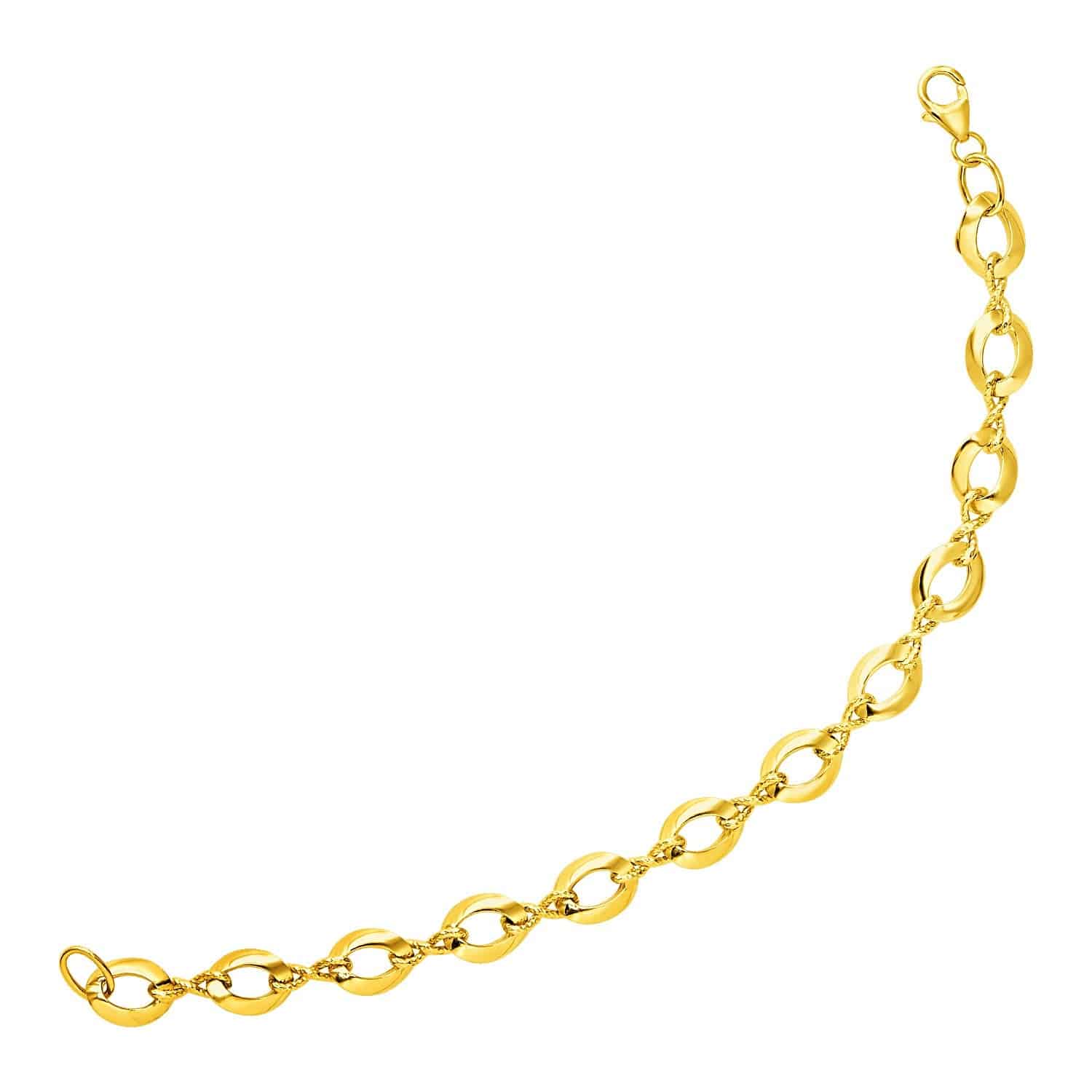 14k Yellow Gold Infinity Link Bracelet (8.00 mm) |