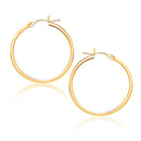 10k Yellow Gold Polished Hoop Earrings (1.5x25mm)