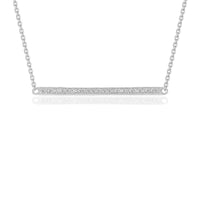 Diamond Bar Pendant in 14k White Gold (1/4 cttw) - Forever in Harmony