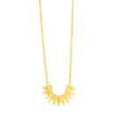 14k Yellow Gold Polished Sunburst Necklace