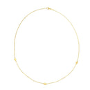 14k Yellow Gold Pearl Clover Necklace