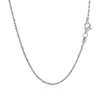 10k White Gold Solid Diamond Cut Rope Chain (1.40 mm) | 22''