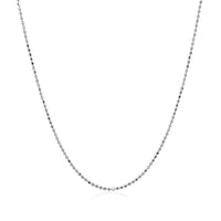 14k White Gold Diamond Cut Bead Chain (0.90 mm)