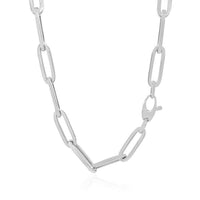 14K White Gold Wide Paperclip Chain (6.10 mm)